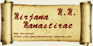 Mirjana Manastirac vizit kartica
